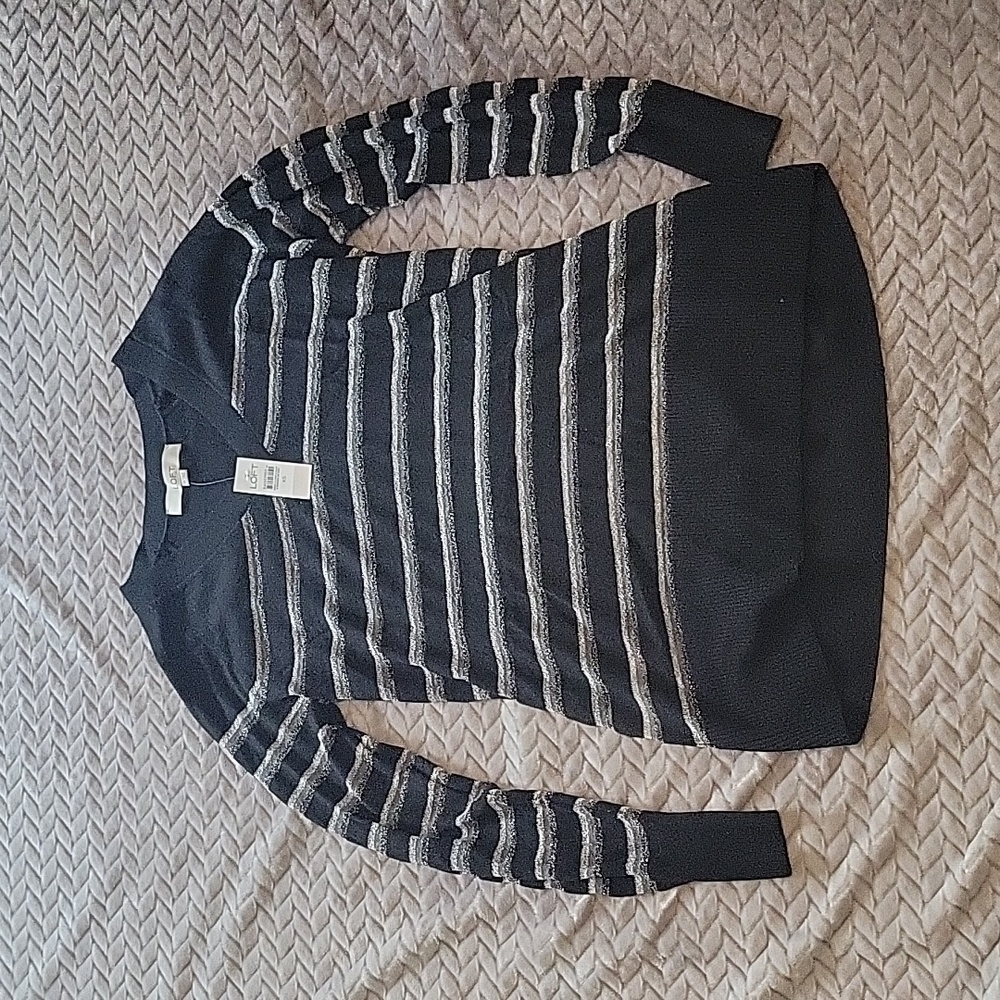 Loft Shimmer Striped Shirt